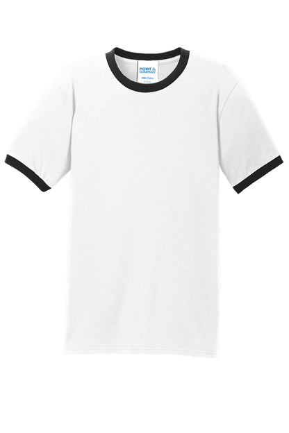 Port & Co Core Cotton Ringer Tee.  PC54R