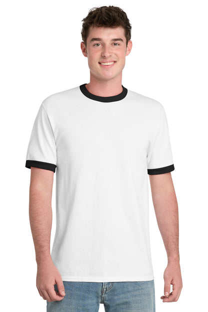 Port & Co Core Cotton Ringer Tee.  PC54R