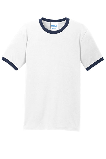 Port & Co Core Cotton Ringer Tee.  PC54R