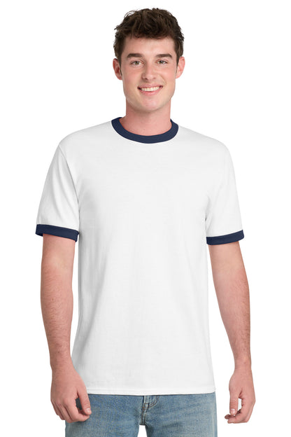 Port & Co Core Cotton Ringer Tee.  PC54R