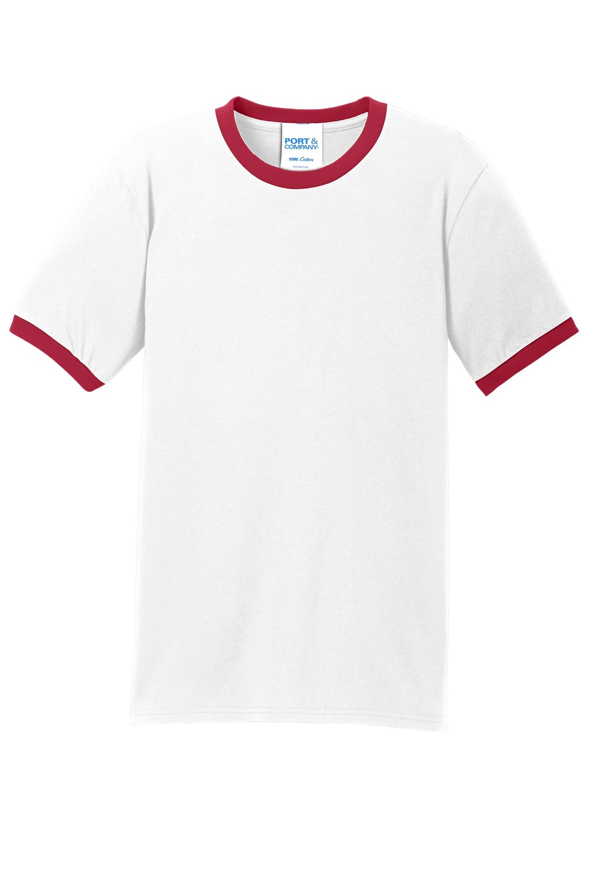 Port & Co Core Cotton Ringer Tee.  PC54R