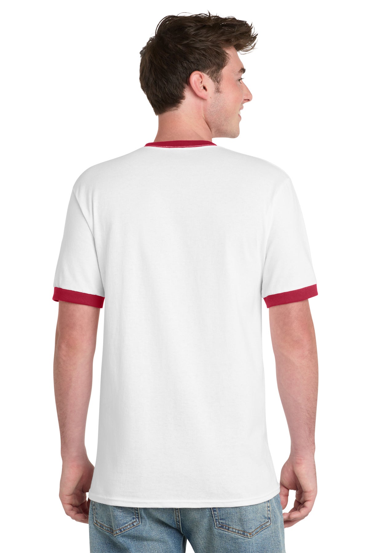 Port & Co Core Cotton Ringer Tee.  PC54R