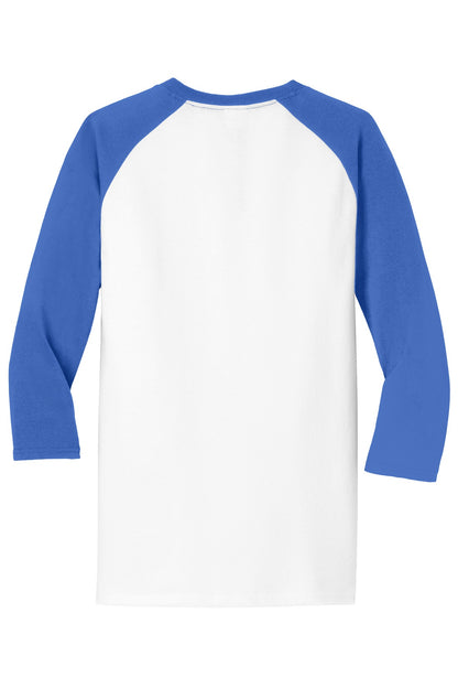 Port & Co Core Blend 3/4-Sleeve Raglan Tee. PC55RS