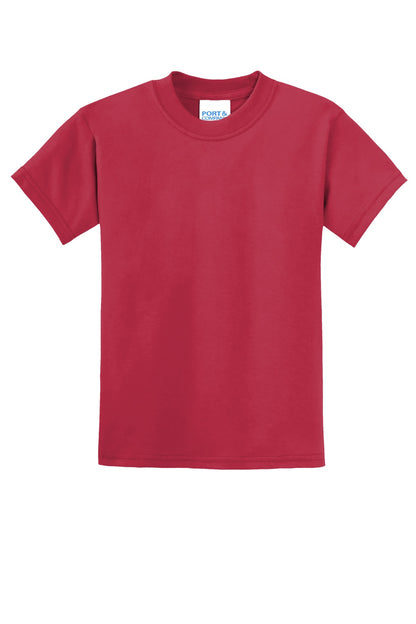 Port & Co Youth Core Blend Tee.  PC55Y