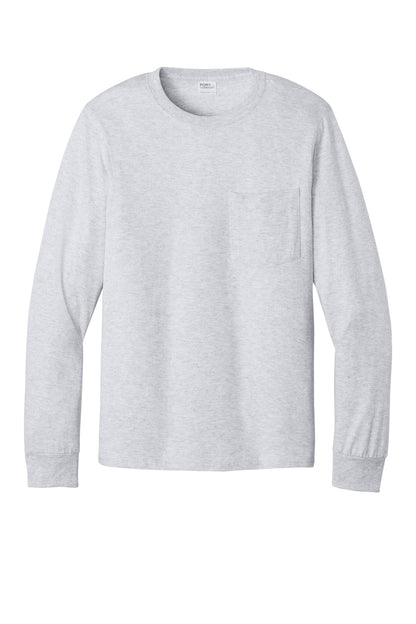 Port & Co Tall Long Sleeve Essential Pocket Tee. PC61LSPT