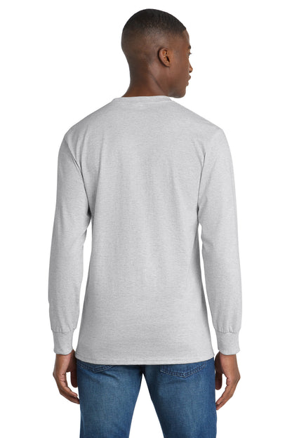 Port & Co Tall Long Sleeve Essential Pocket Tee. PC61LSPT