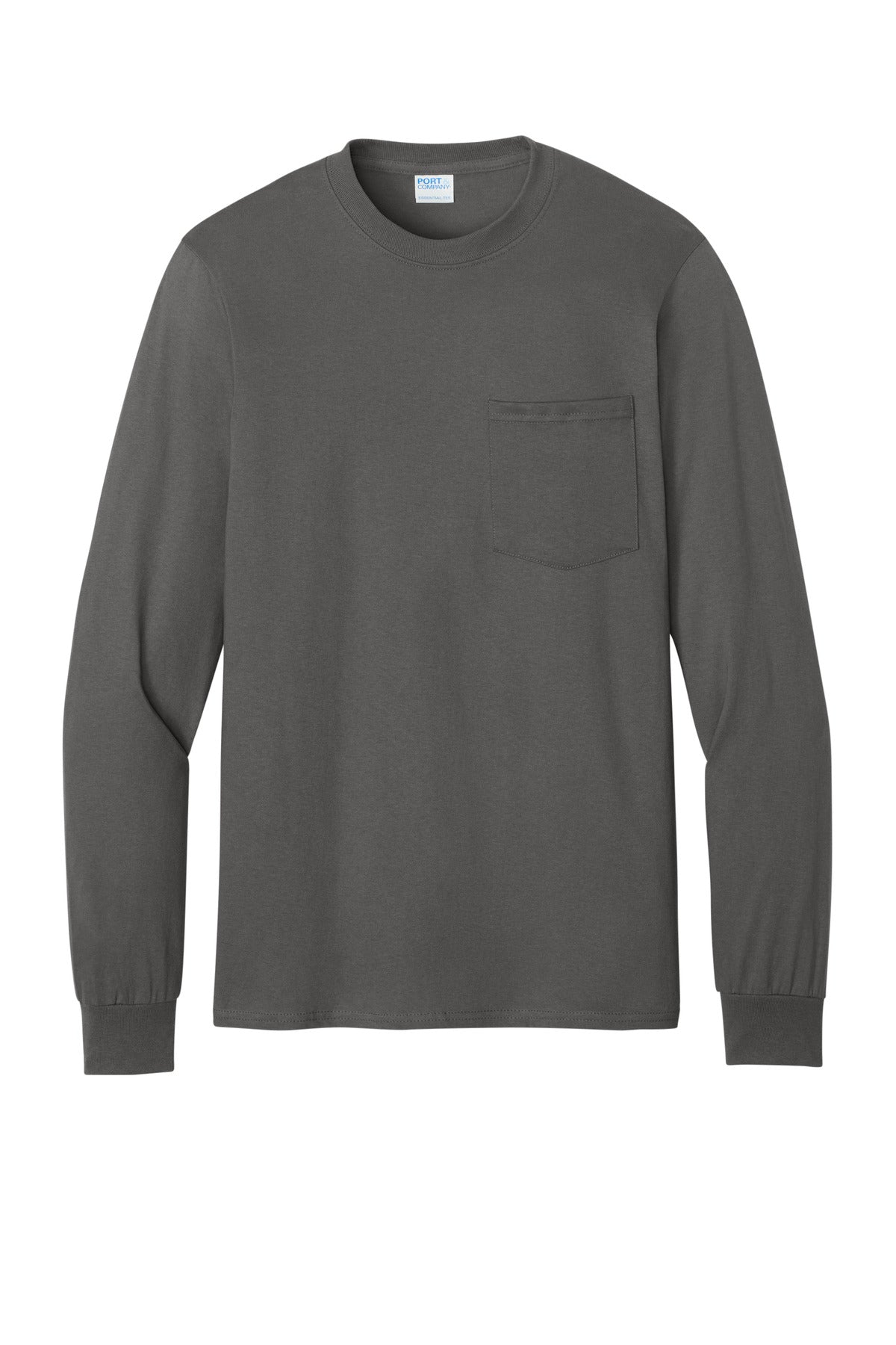 Port & Co Tall Long Sleeve Essential Pocket Tee. PC61LSPT