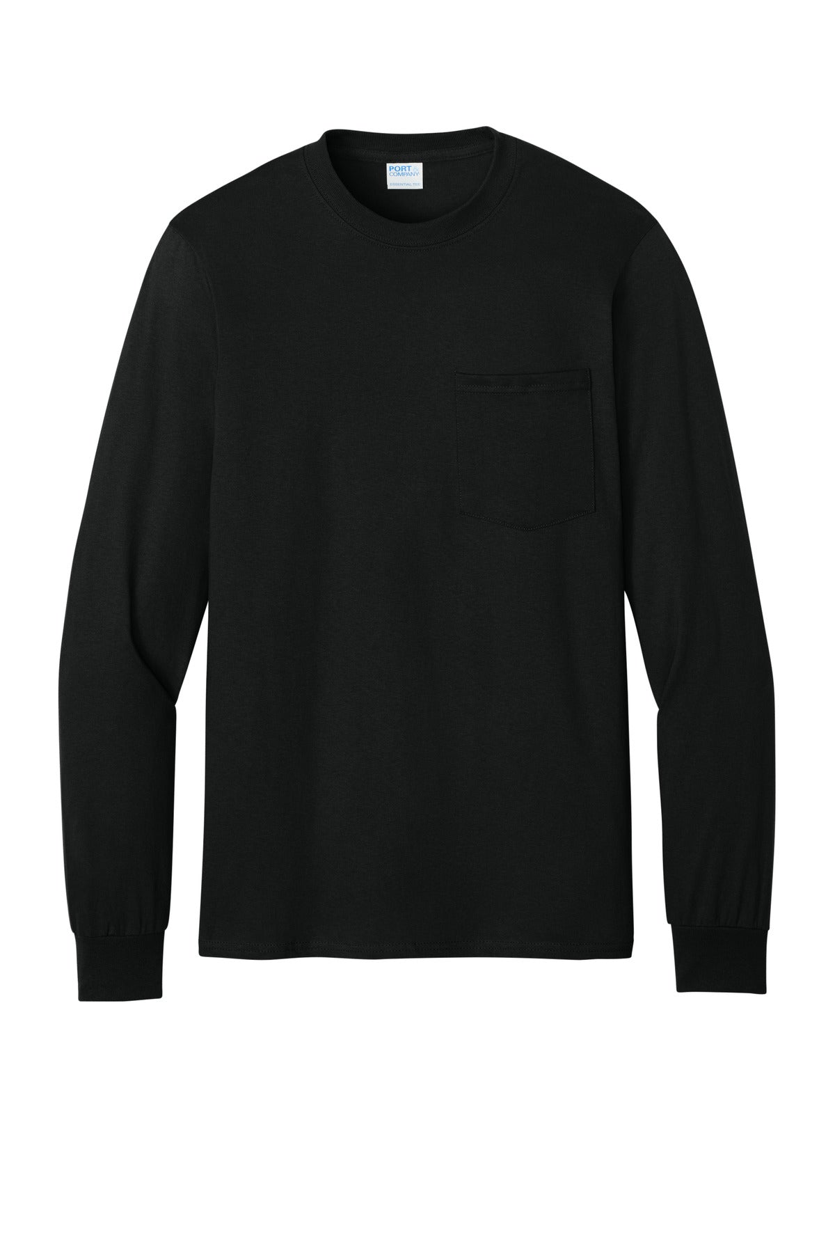 Port & Co Tall Long Sleeve Essential Pocket Tee. PC61LSPT
