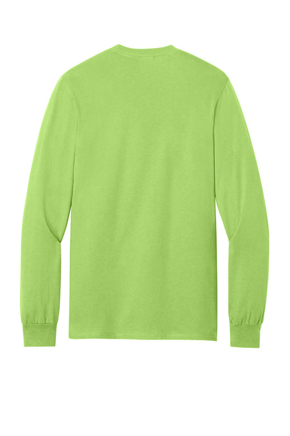 Port & Co Tall Long Sleeve Essential Pocket Tee. PC61LSPT