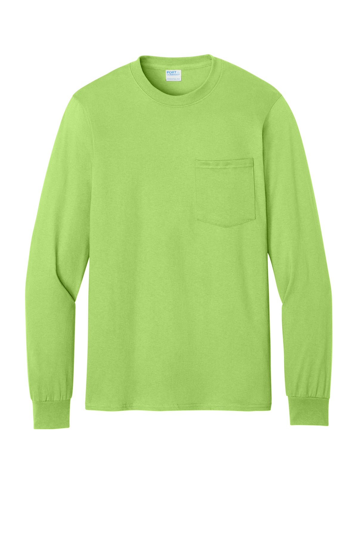 Port & Co Tall Long Sleeve Essential Pocket Tee. PC61LSPT