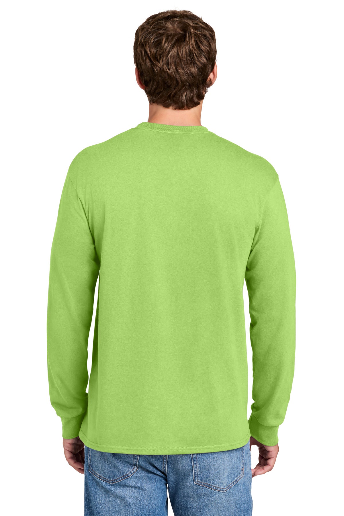 Port & Co Tall Long Sleeve Essential Pocket Tee. PC61LSPT