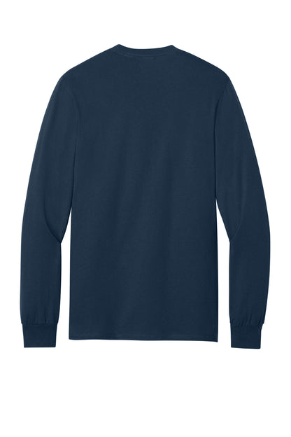 Port & Co Tall Long Sleeve Essential Pocket Tee. PC61LSPT
