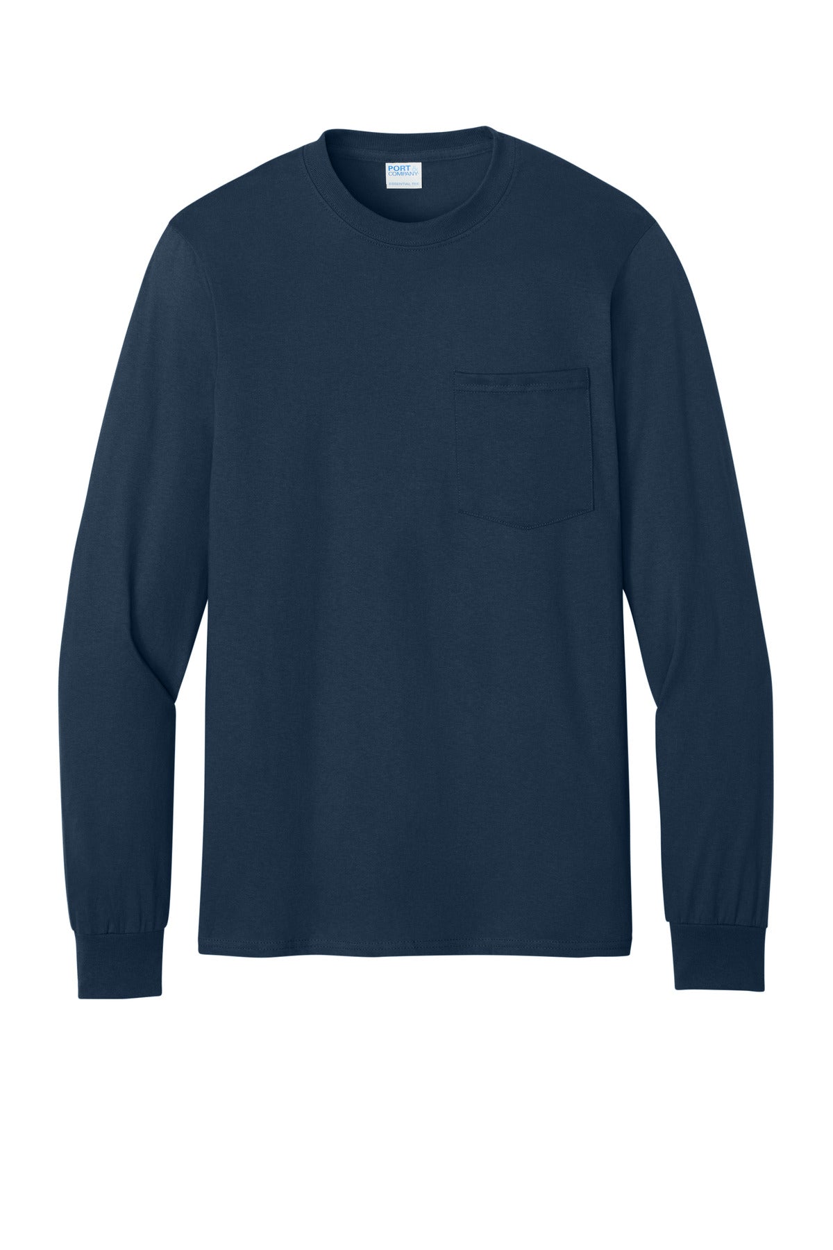 Port & Co Tall Long Sleeve Essential Pocket Tee. PC61LSPT