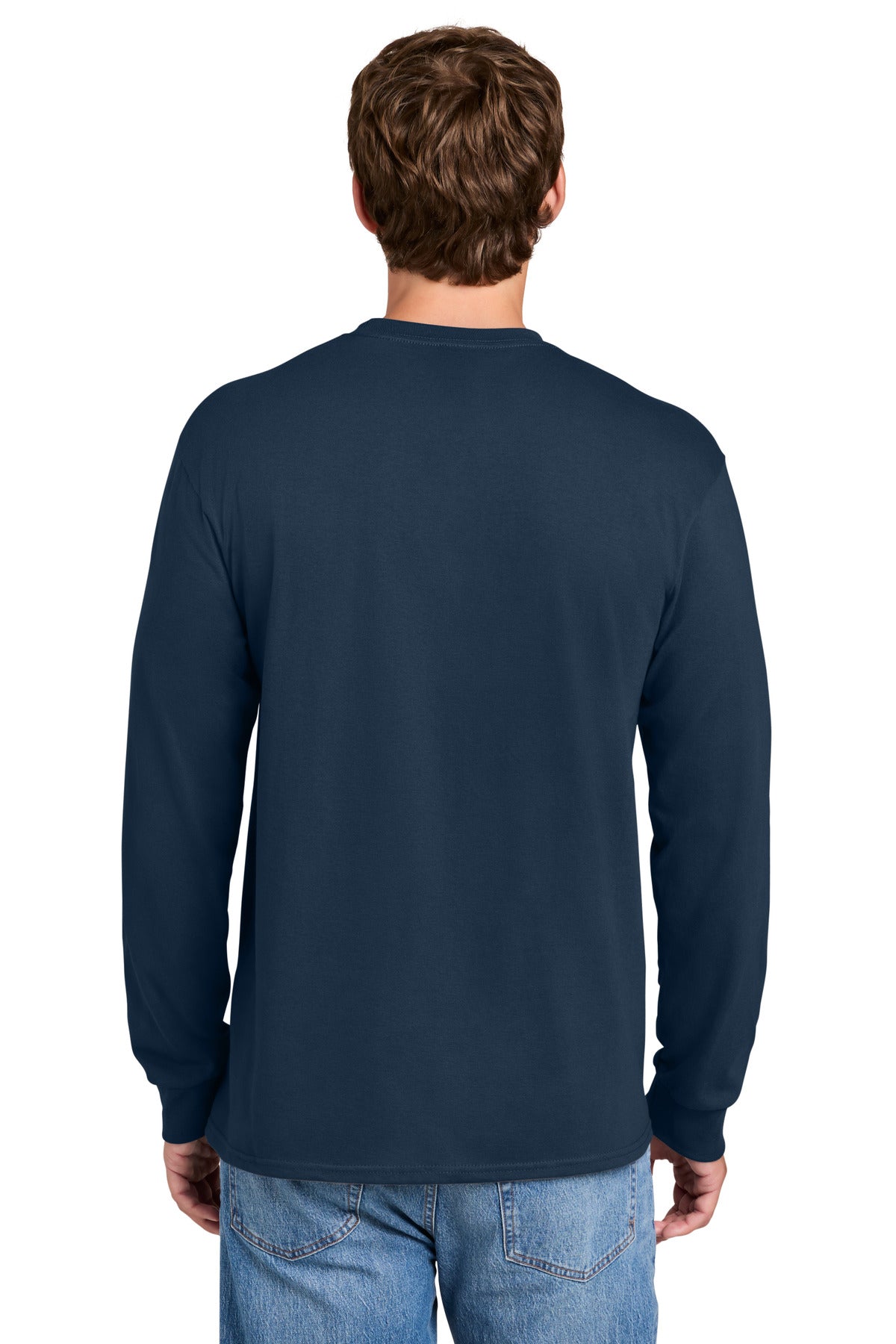 Port & Co Tall Long Sleeve Essential Pocket Tee. PC61LSPT