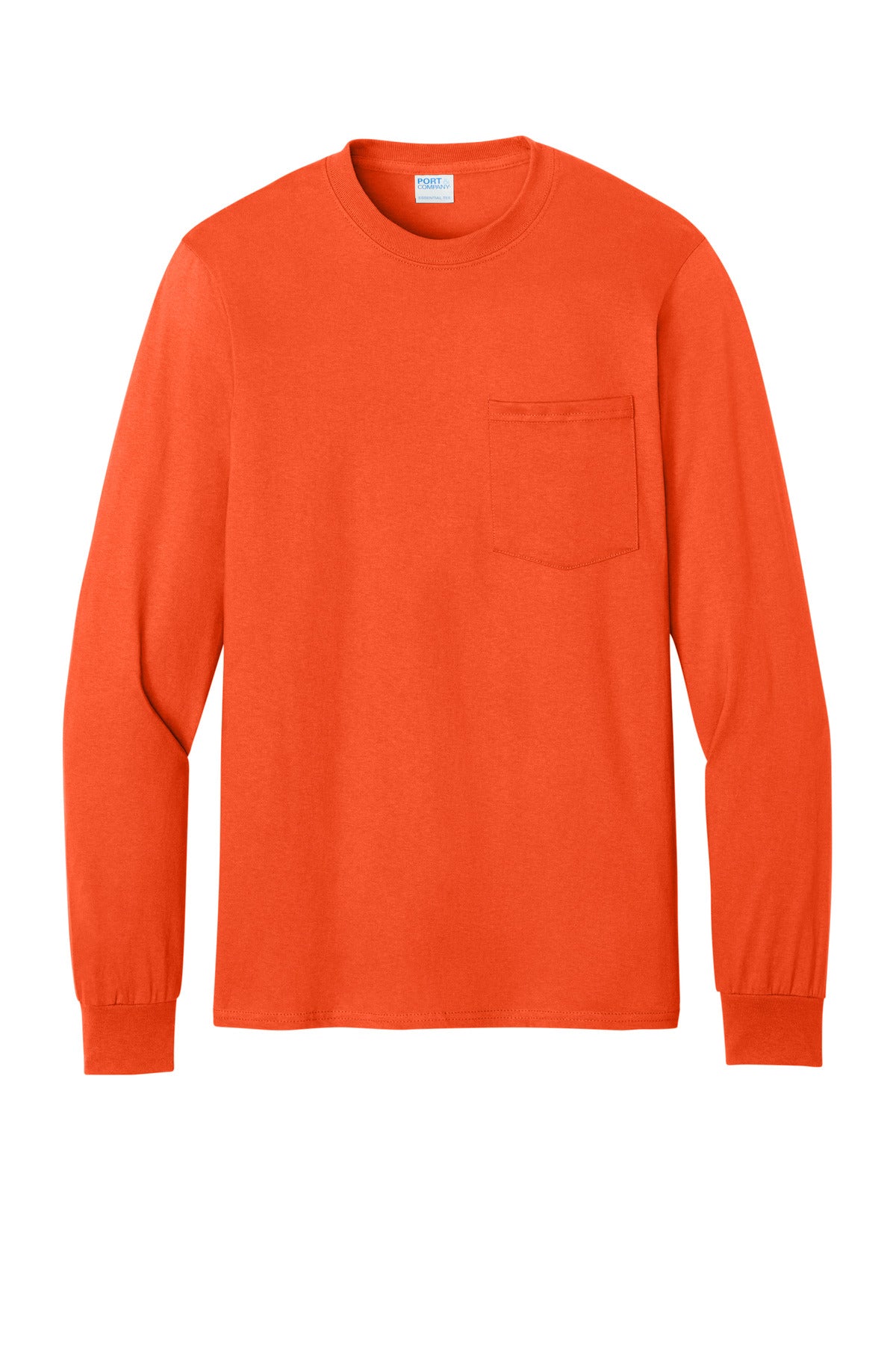 Port & Co Tall Long Sleeve Essential Pocket Tee. PC61LSPT