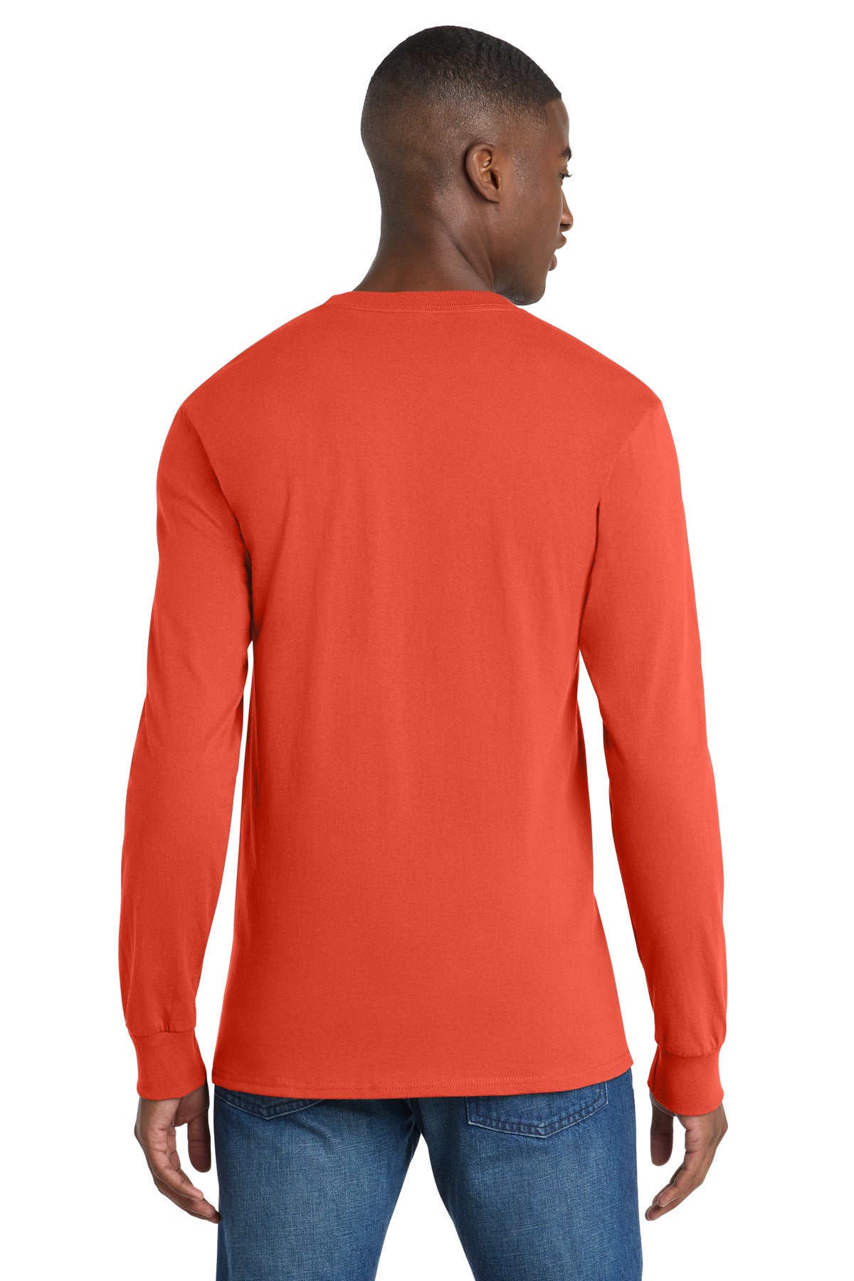 Port & Co Tall Long Sleeve Essential Pocket Tee. PC61LSPT