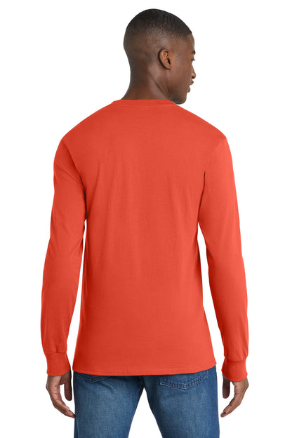 Port & Co Tall Long Sleeve Essential Pocket Tee. PC61LSPT