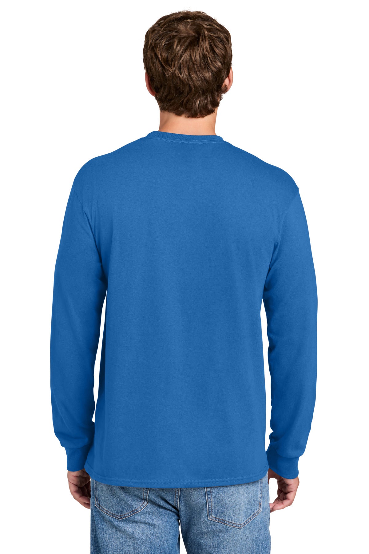 Port & Co Tall Long Sleeve Essential Pocket Tee. PC61LSPT