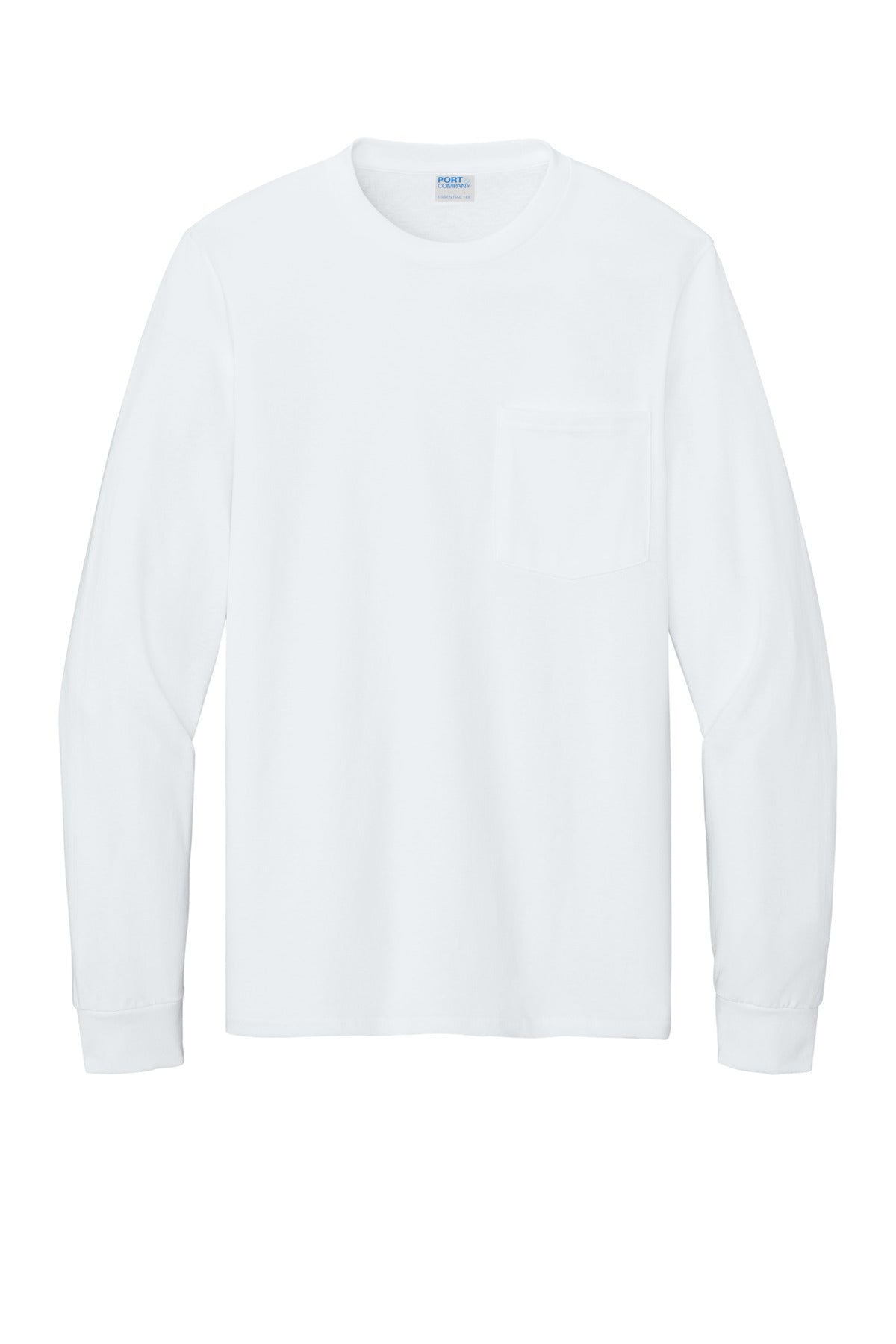 Port & Co Tall Long Sleeve Essential Pocket Tee. PC61LSPT