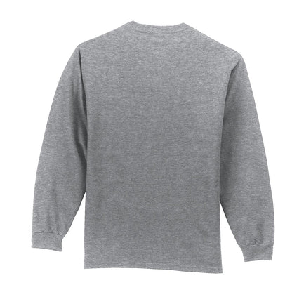 Port & Co Tall Long Sleeve Essential Pocket Tee. PC61LSPT