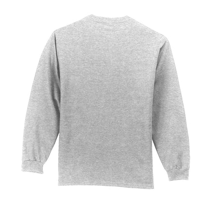 Port & Co Tall Long Sleeve Essential Pocket Tee. PC61LSPT