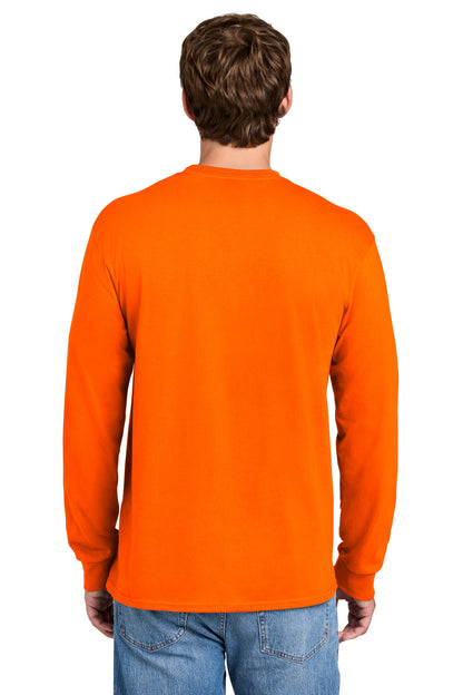 Port & Co Long Sleeve Essential Pocket Tee.  PC61LSP