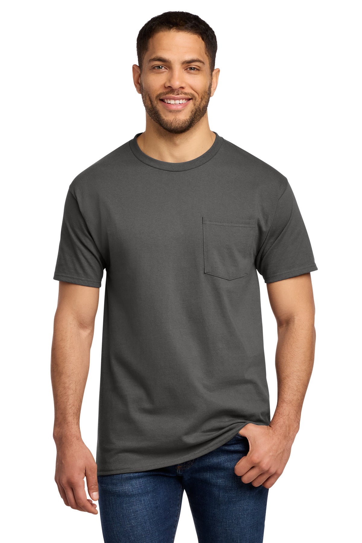 Port & Co Essential Pocket Tee. PC61P