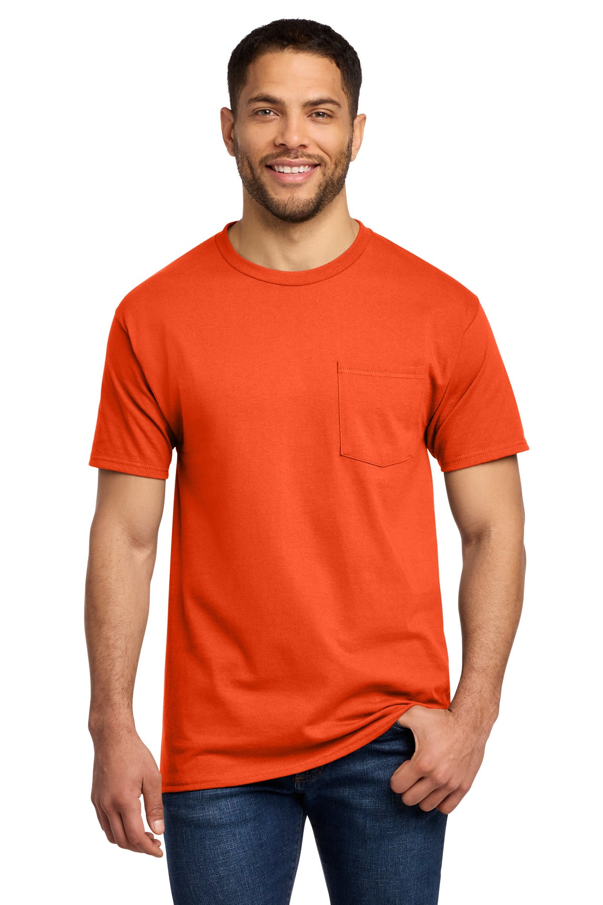 Port & Co Essential Pocket Tee. PC61P