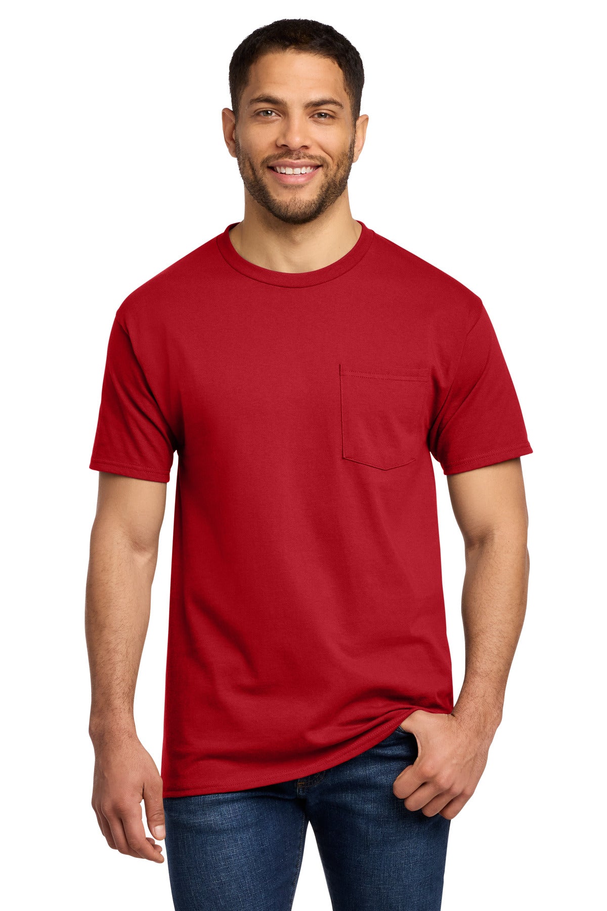 Port & Co Essential Pocket Tee. PC61P