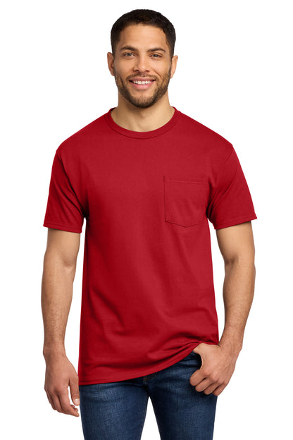 Port & Co Essential Pocket Tee. PC61P