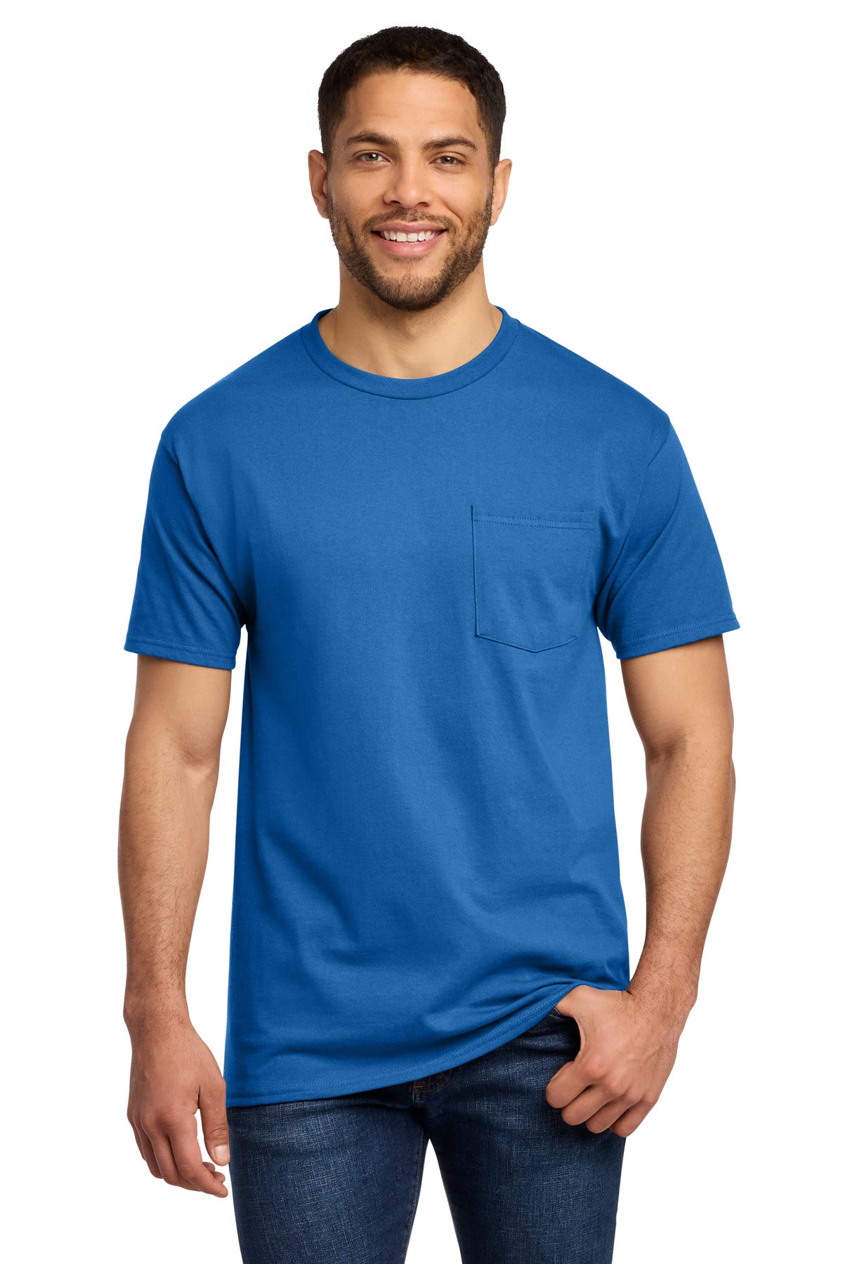 Port & Co Essential Pocket Tee. PC61P