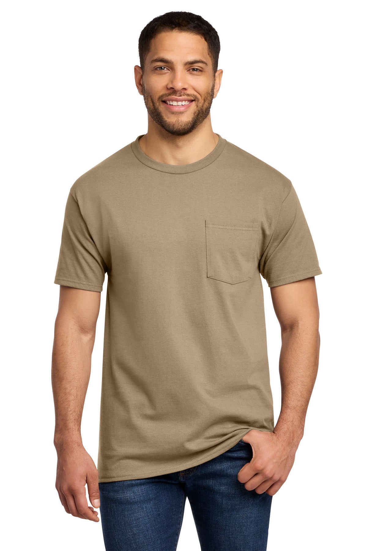 Port & Co Essential Pocket Tee. PC61P