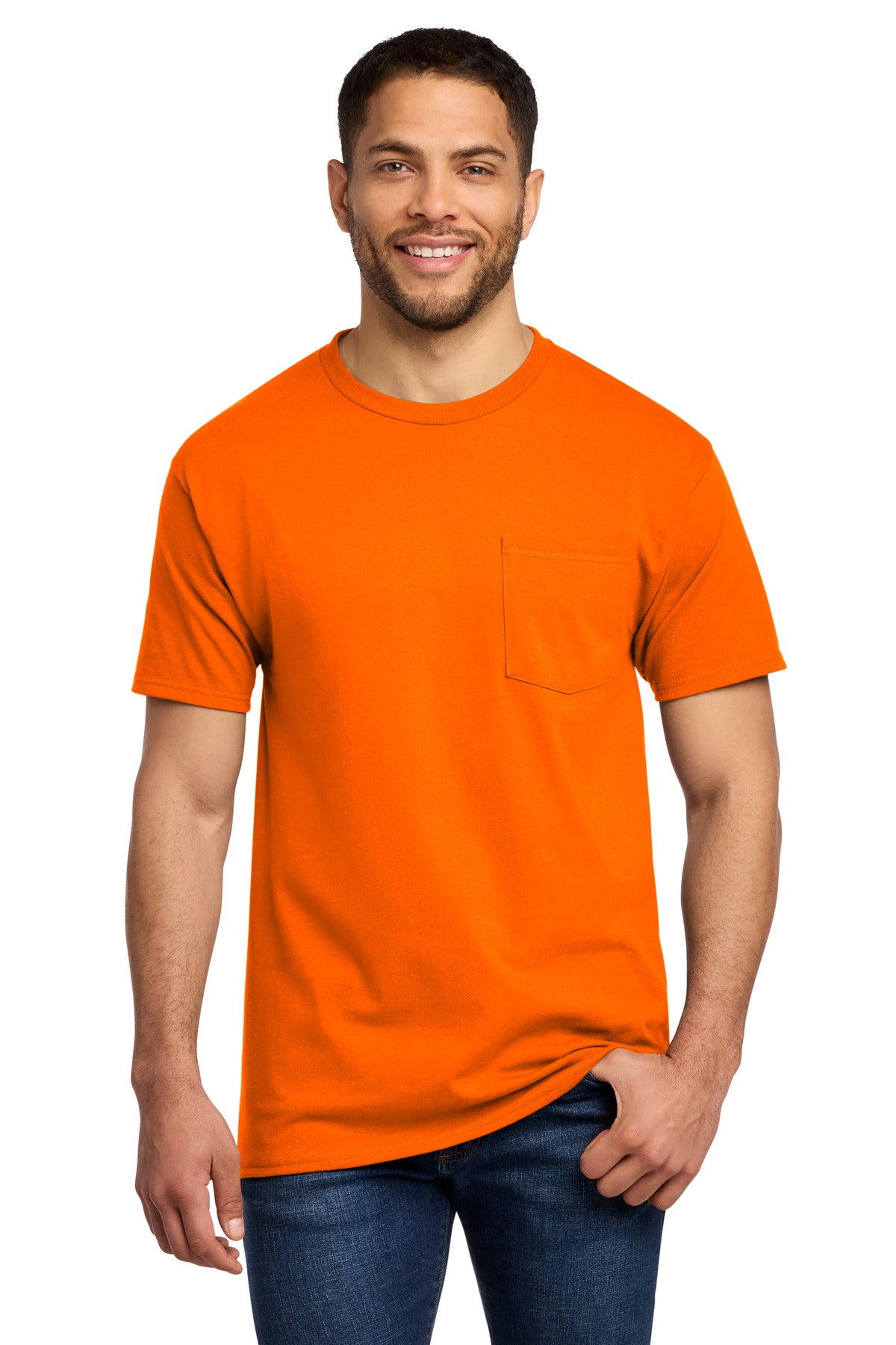 Port & Co Essential Pocket Tee. PC61P