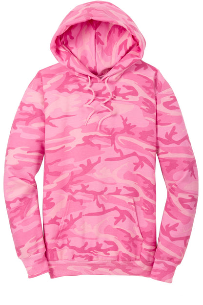 Port & Co Core Fleece Camo Pullover Hooded Sweatshirt. PC78HC