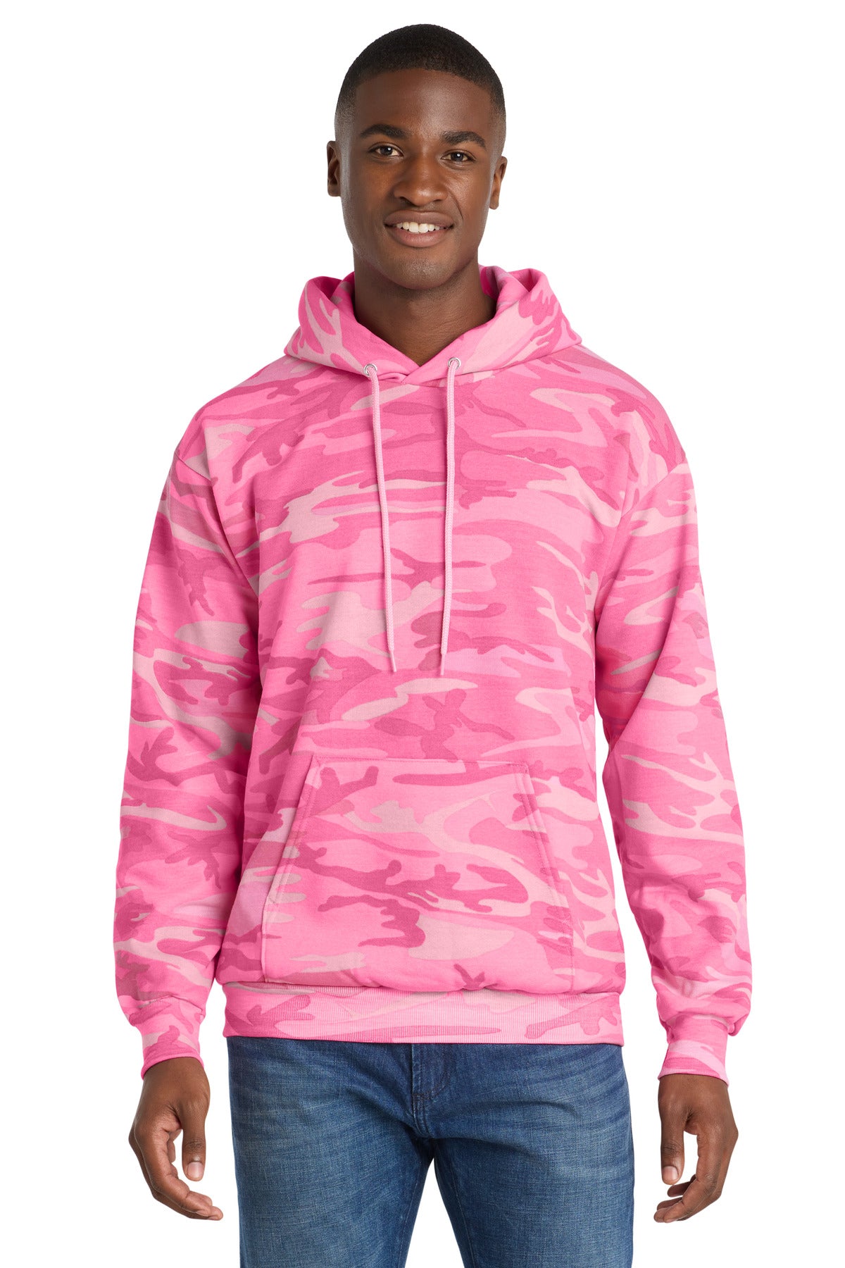 Port & Co Core Fleece Camo Pullover Hooded Sweatshirt. PC78HC