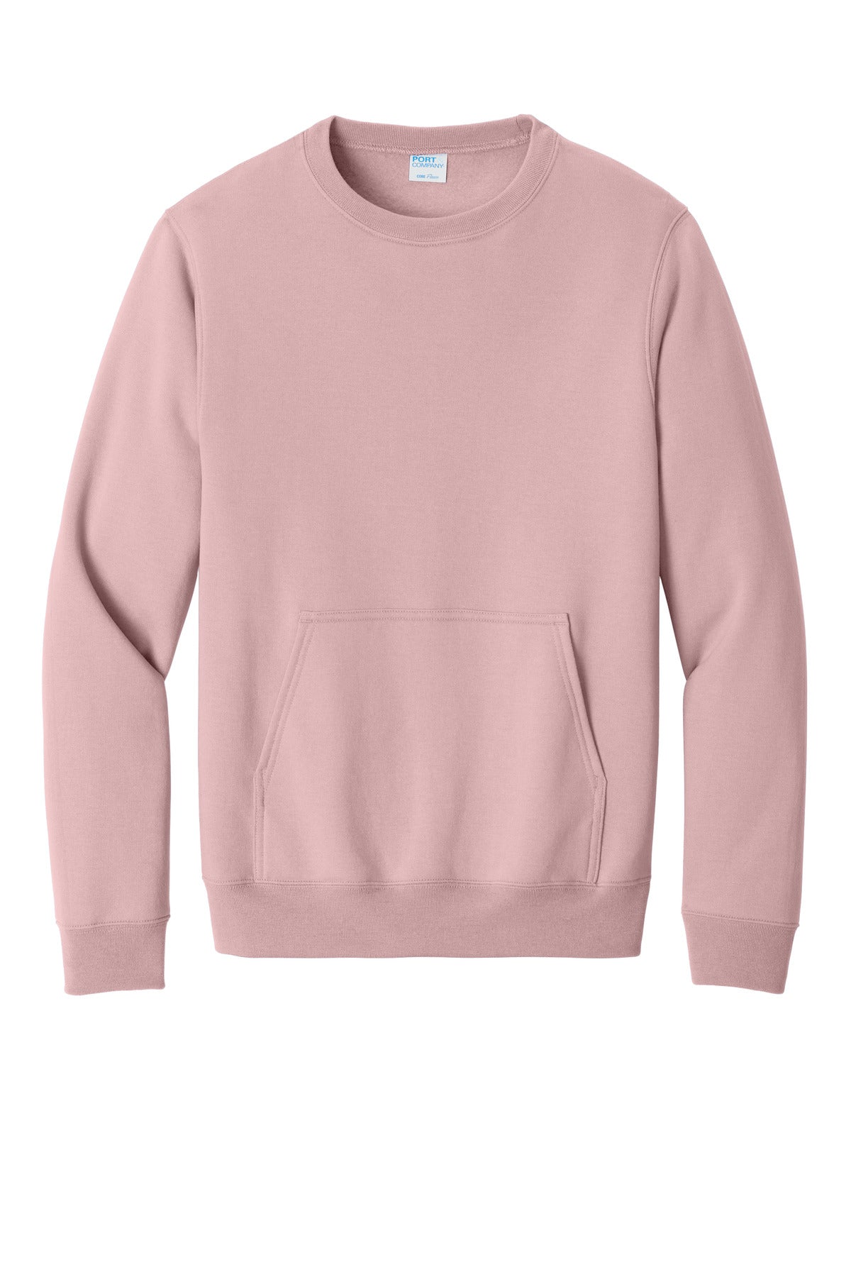 Port & Co Core Fleece Crewneck Pocket Sweatshirt PC78PKT