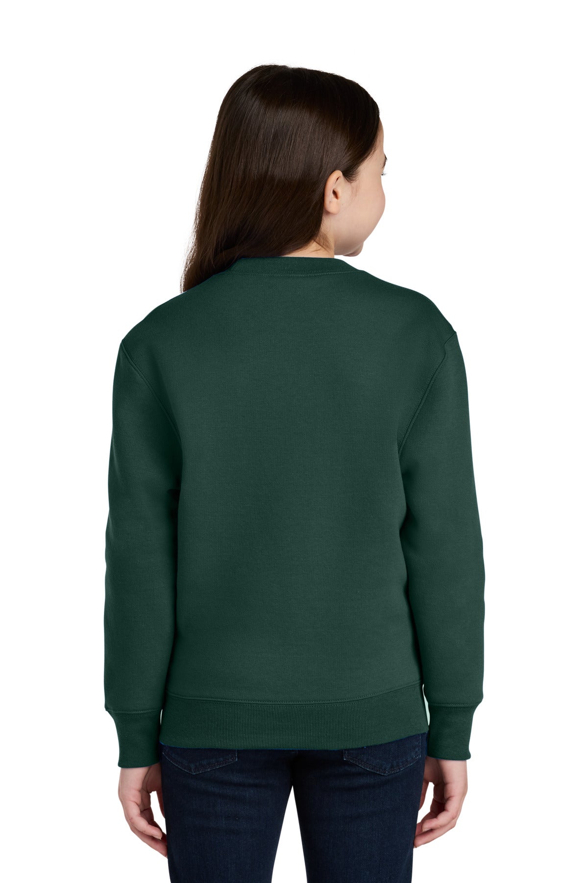 Port & Co Youth Core Fleece Crewneck Pocket Sweatshirt PC78YPKT