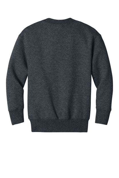Port & Co Youth Core Fleece Crewneck Pocket Sweatshirt PC78YPKT
