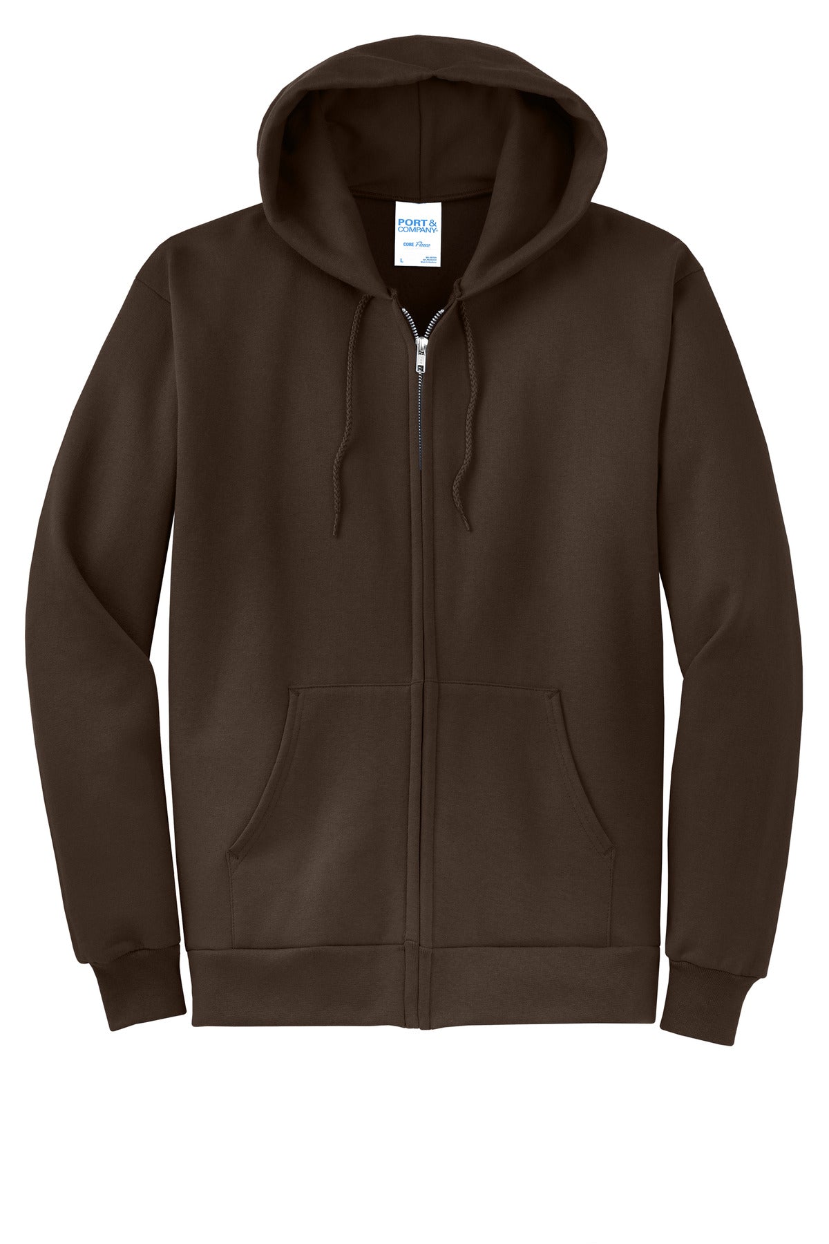 Port & Co Core Fleece Full-Zip Hooded Sweatshirt. PC78ZH