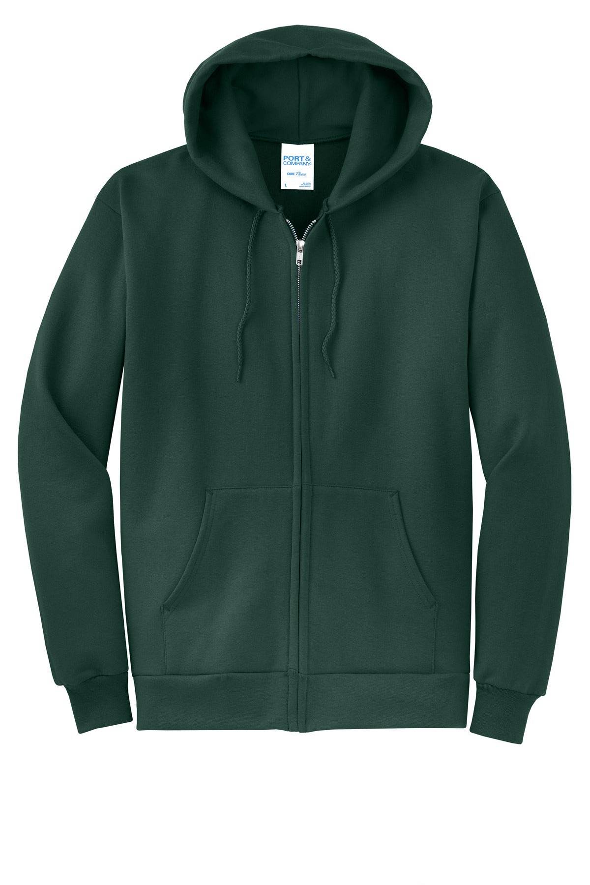 Port & Co Core Fleece Full-Zip Hooded Sweatshirt. PC78ZH