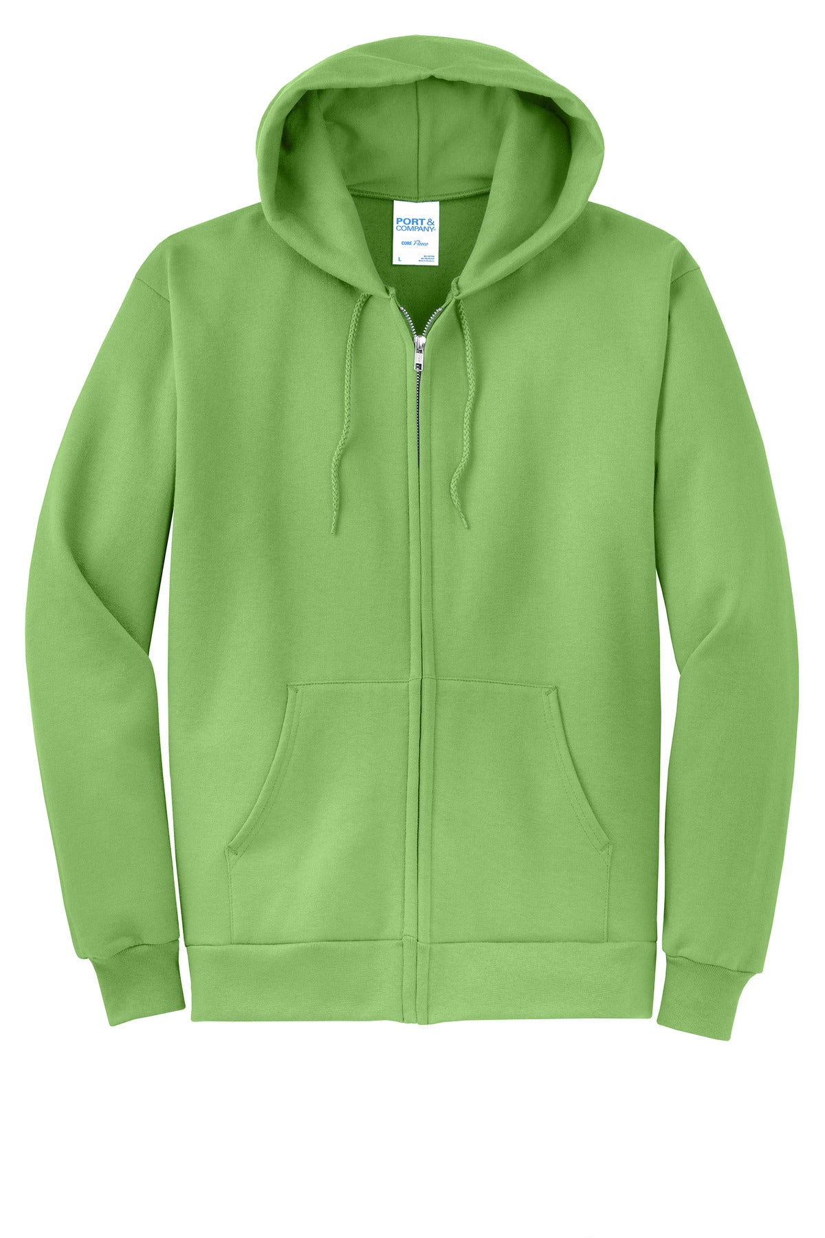 Port & Co Core Fleece Full-Zip Hooded Sweatshirt. PC78ZH