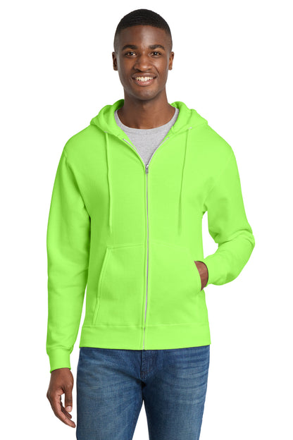 Port & Co Core Fleece Full-Zip Hooded Sweatshirt. PC78ZH