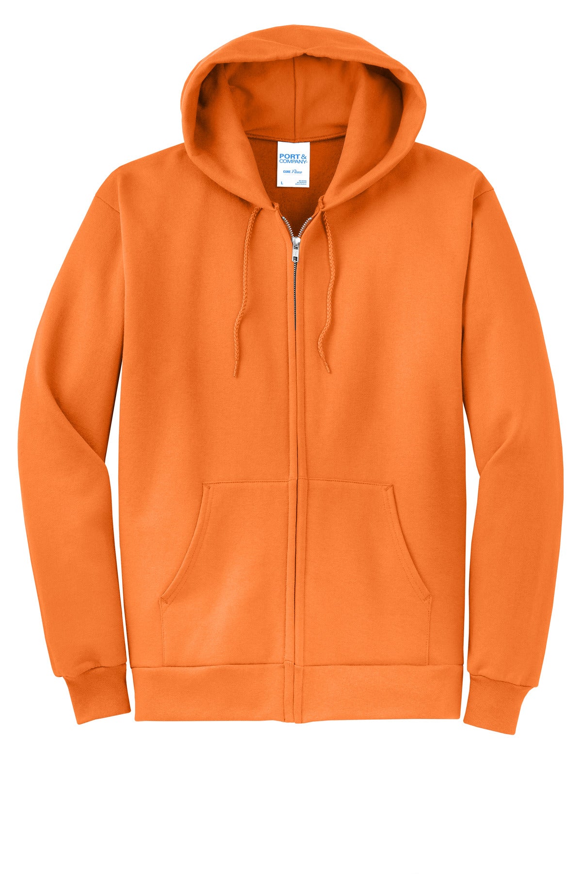 Port & Co Core Fleece Full-Zip Hooded Sweatshirt. PC78ZH