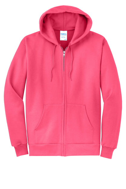 Port & Co Core Fleece Full-Zip Hooded Sweatshirt. PC78ZH