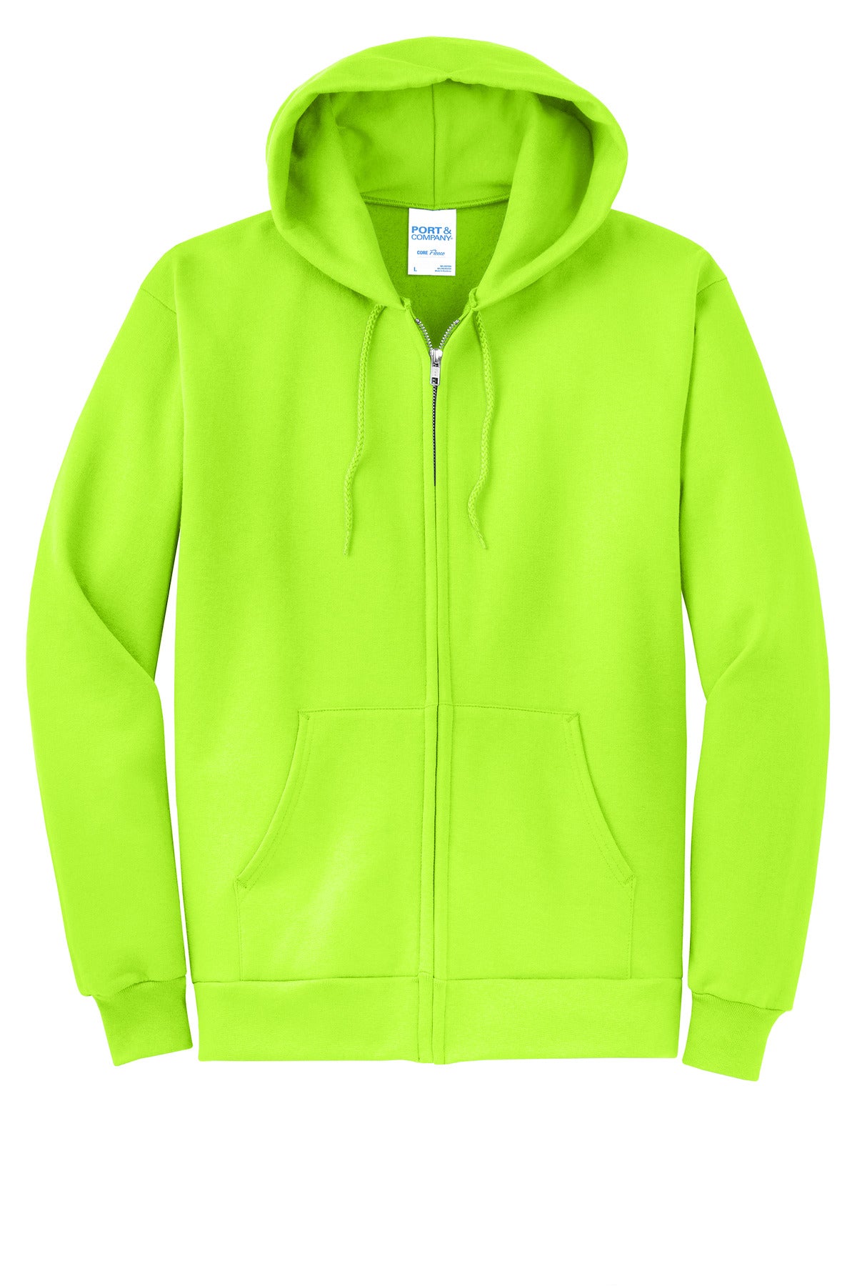 Port & Co Core Fleece Full-Zip Hooded Sweatshirt. PC78ZH