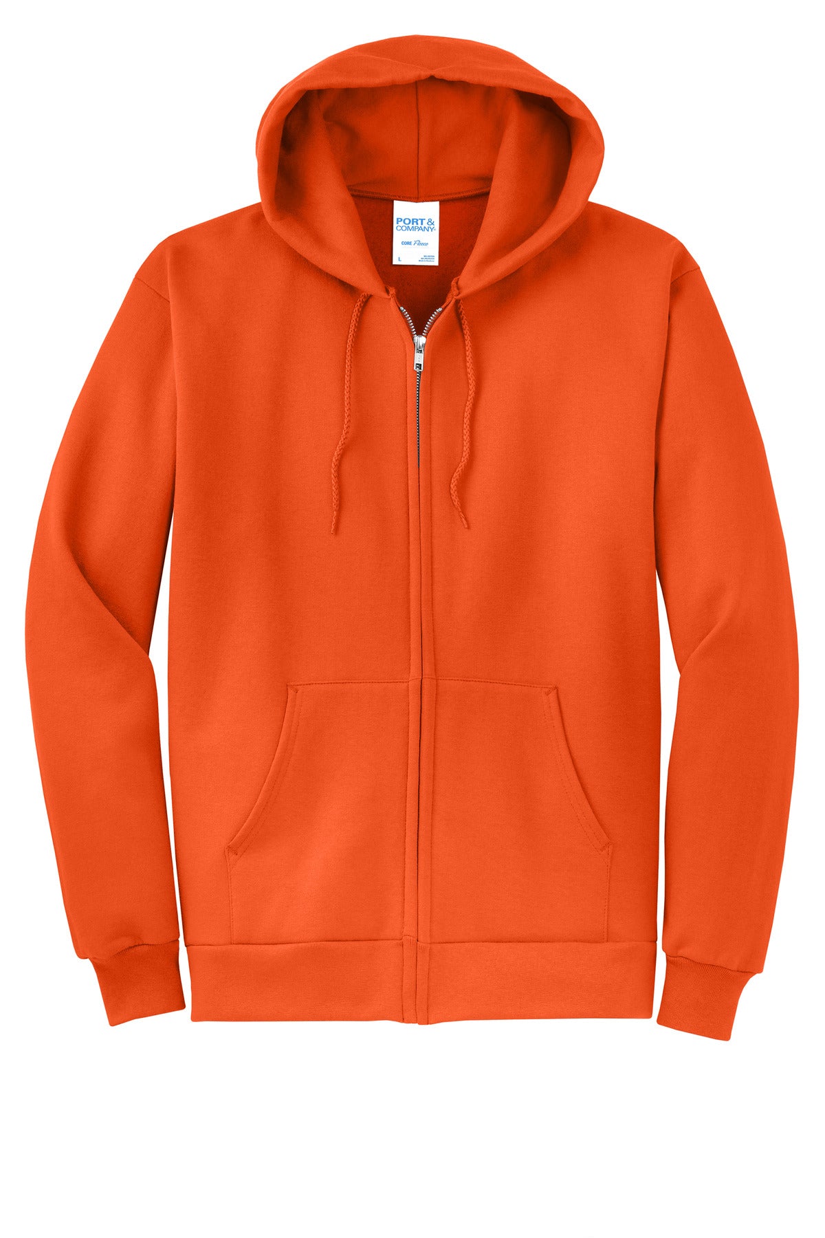 Port & Co Core Fleece Full-Zip Hooded Sweatshirt. PC78ZH