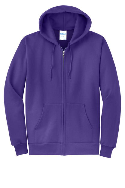 Port & Co Core Fleece Full-Zip Hooded Sweatshirt. PC78ZH