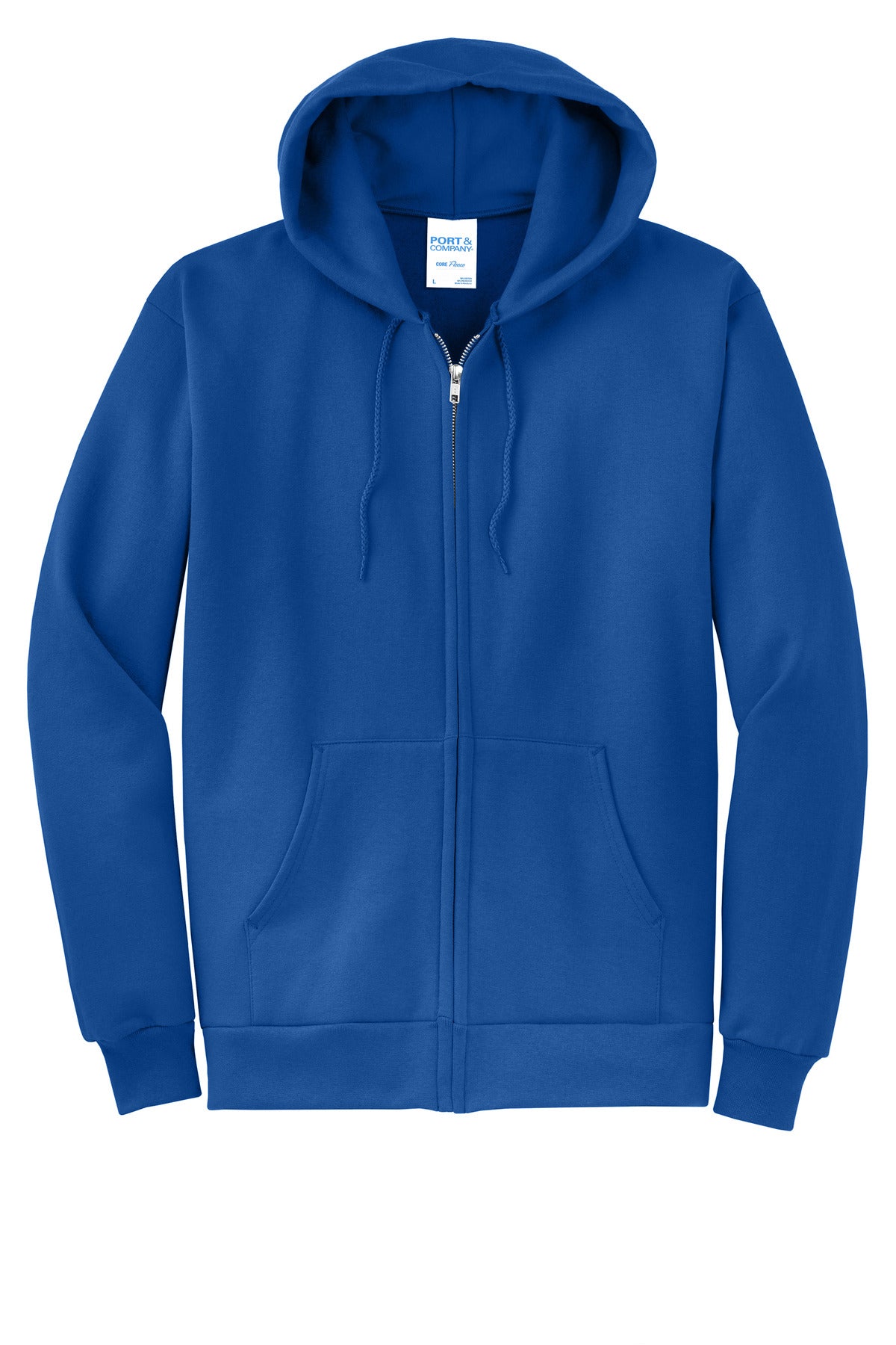 Port & Co Core Fleece Full-Zip Hooded Sweatshirt. PC78ZH