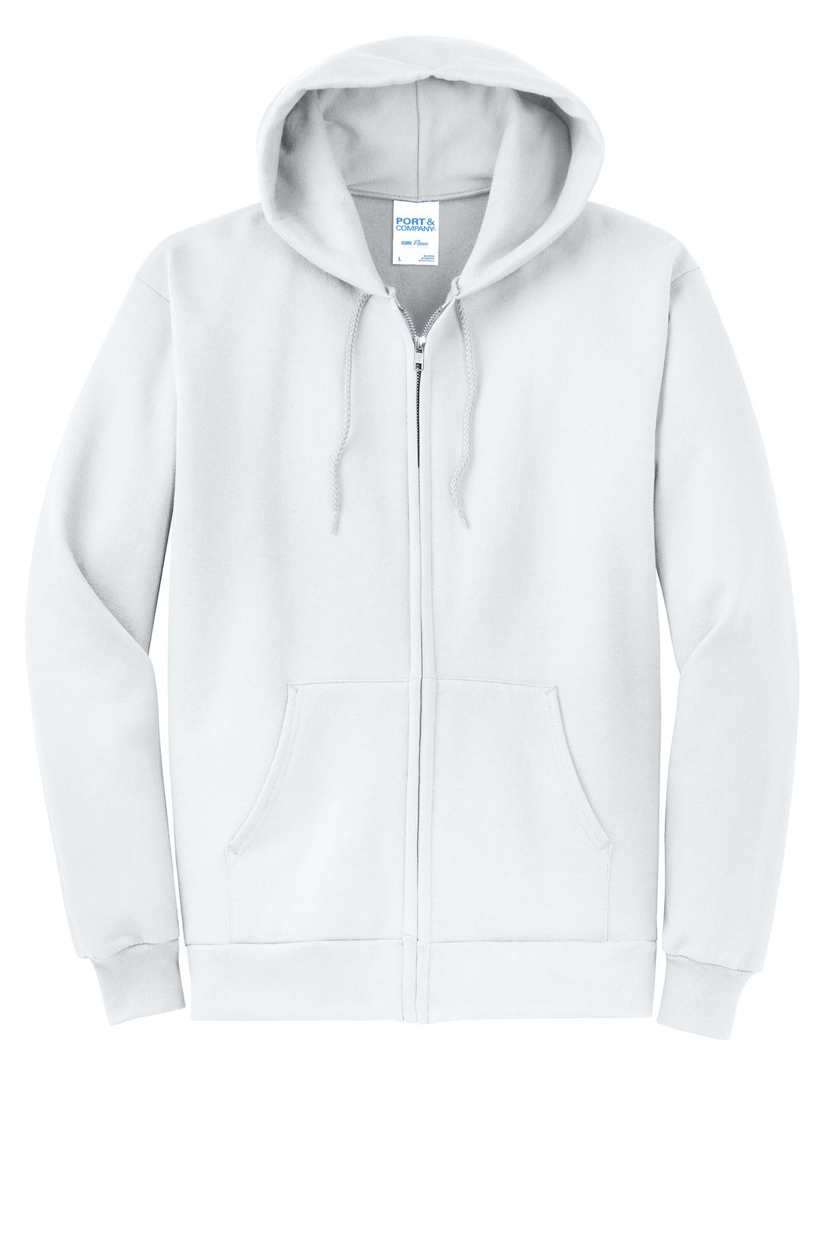 Port & Co Core Fleece Full-Zip Hooded Sweatshirt. PC78ZH