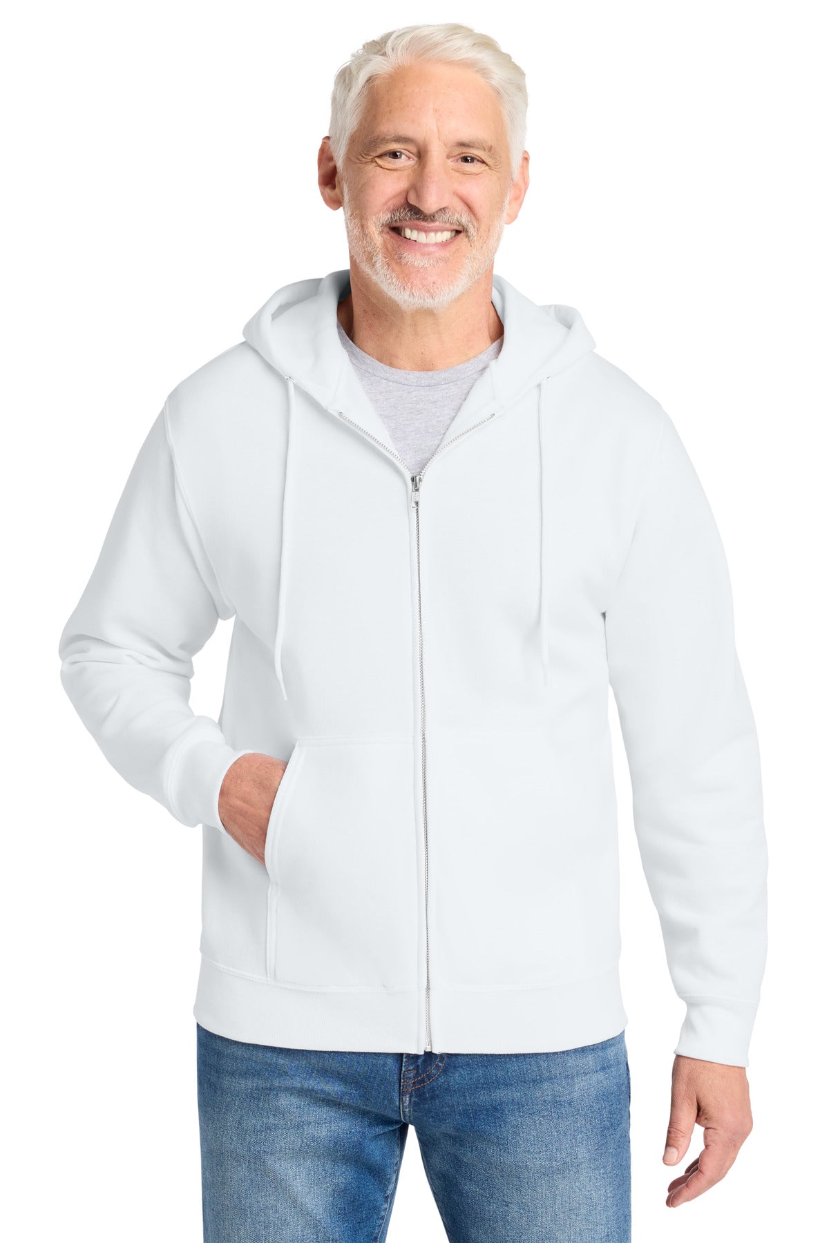 Port & Co Core Fleece Full-Zip Hooded Sweatshirt. PC78ZH